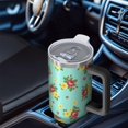 thumbnail image 6 of 40oz Pioneer Flower Floral Print Pattern Insulated Tumbler with Handle, BPA-Free Leak Proof Lid and Straws, Double Wall Vacuum, Hot 12h/Cold 34h, 6 of 6