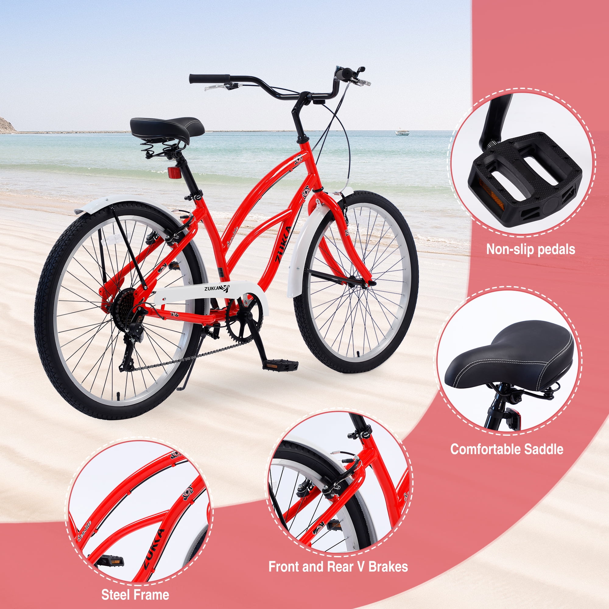 Beach cruiser bike frame size chart hotsell