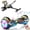 Graffiti+Go Kart, variant on SISIGAD Hoverboard with Seat, 6.5 inch Hoverboard Go Kart Combo with Bluetooth Speaker & LED Lights for Kids Adults