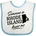 thumbnail image 3 of Inktastic Someone in Rhode Island Loves Me Boys or Girls Baby Bib, 3 of 4