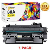 Toner Bank Compatible 80A Laserjet Toner Cartridge Black CF280A for HP 80A 80X CF280A CF280X LaserJet Pro 400 M401a M401d M401n M401dn M401dne M401dw MFP M425dn M425dw Printer Ink (Black 1-Pack)