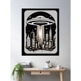 thumbnail image 2 of Alien Cityscape 2 Poster Wall Art, Modern Wall Decor For Living Room Bedroom, 24x36 UNFRAMED, 2 of 3