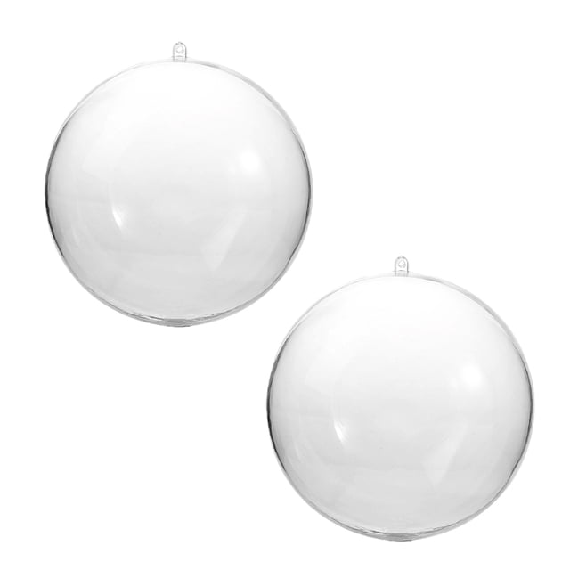 Adornos navideños, bola de plástico transparente con cuerda, rellenable para decoración navideña, de bodas, fiestas y festividades
