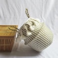 thumbnail image 4 of White Grid (double Knot Long Tassel) storage basket, 4 of 7