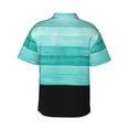 thumbnail image 3 of Fotbe Teal Turquoise Hawaiian Shirt For Men Unisex Summer Beach Casual Short Sleeve Cotton Linen Button Down Shirts-X-Large, 3 of 9