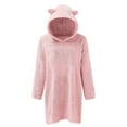thumbnail image 6 of YunPes Fleece Pullover Girls Sweater Dress Winter Warm Hoodies Sweatshirts for Teens Cute Bear Ear Fuzzy Long Cozy Tops, 6 of 9