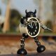 thumbnail image 5 of Reloj de Escritorio Robot Deformado Reloj Despertador Creativo Estudiante Pequeño Reloj Despertador Metal Plástico Mano Y Pie Se Pueden Girar Relojes de Escritorio (Color : Red) JFHHH pequeña, 5 of 5