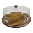 thumbnail image 1 of Soporte para tartas con tapa, expositor de mesa de postres con cubierta transparente, bandeja para servir, redonda 34 cm x 34 cm x 16 cm, 1 of 8