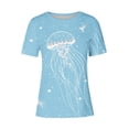 thumbnail image 4 of LiMoi Women Short Sleeve Tops Plus Size Tshirts Shirts Plus Size Cute Graphic T-Shirts for Women Tshirts Shirts Reorder Items, 4 of 4