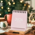 thumbnail image 5 of Minimalist Morandi Mini Desk Calendar 2026 - Slim Cute Desktop Ornament, Ideal Table Calendar for Home Office Dorm, Small Calendar for Daily Schedule Planning Desk Decor Gift, 2*3*4in, Pink, 5 of 7