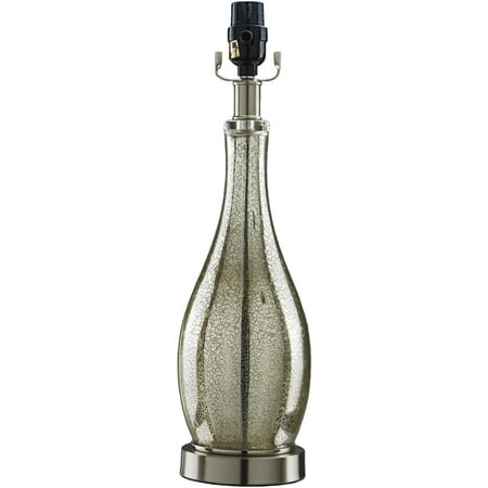 Better Homes & Gardens 18" Teardrop Lamp Base, Mercury Finish