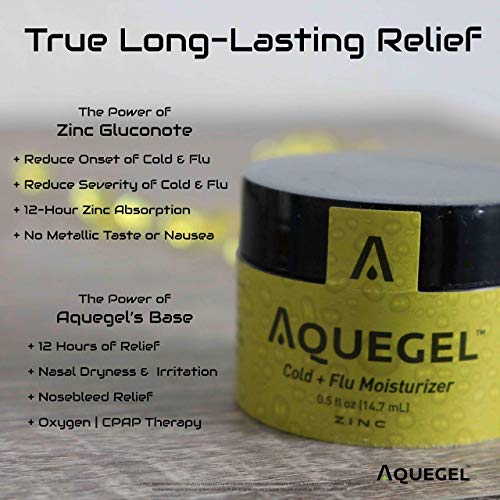 Buy Aquegel Nasal Moisturizer + Zinc, 12Hour Nasal Moisture Relief, Water Based Nose Gel, Nasal