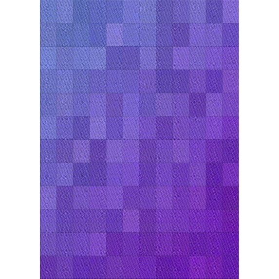 Ahgly Company Indoor Rectangle Patterned Blue Violet Purple Novelty Area Rugs, 8' x 12'