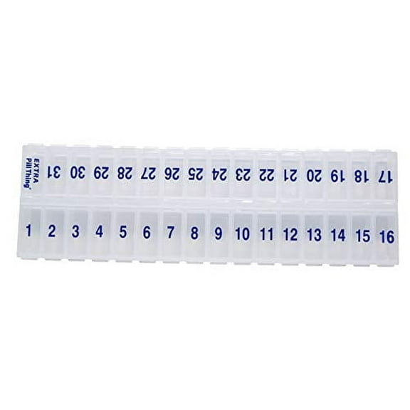 Pill Thing Daily Monthly Pill Organizer with Removable Lid and Visible Compartments