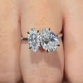 thumbnail image 4 of Jewelerix 10K White Gold Vermeil Proposal Ring Pear Shape Engagement Ring Marquise Cut Moissanite Diamond Forever One Birthday Gift Ring, 4 of 6