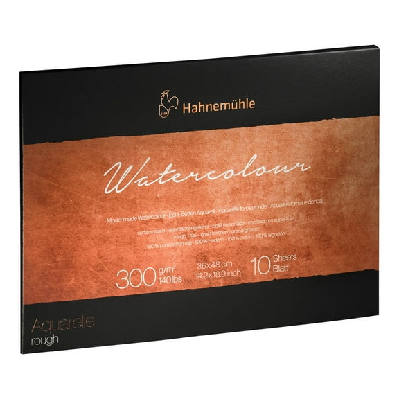 Hahnemühle The Collection Watercolor Block - Rough, 14.1" x 18.9", 140 lb, 10 Sheets