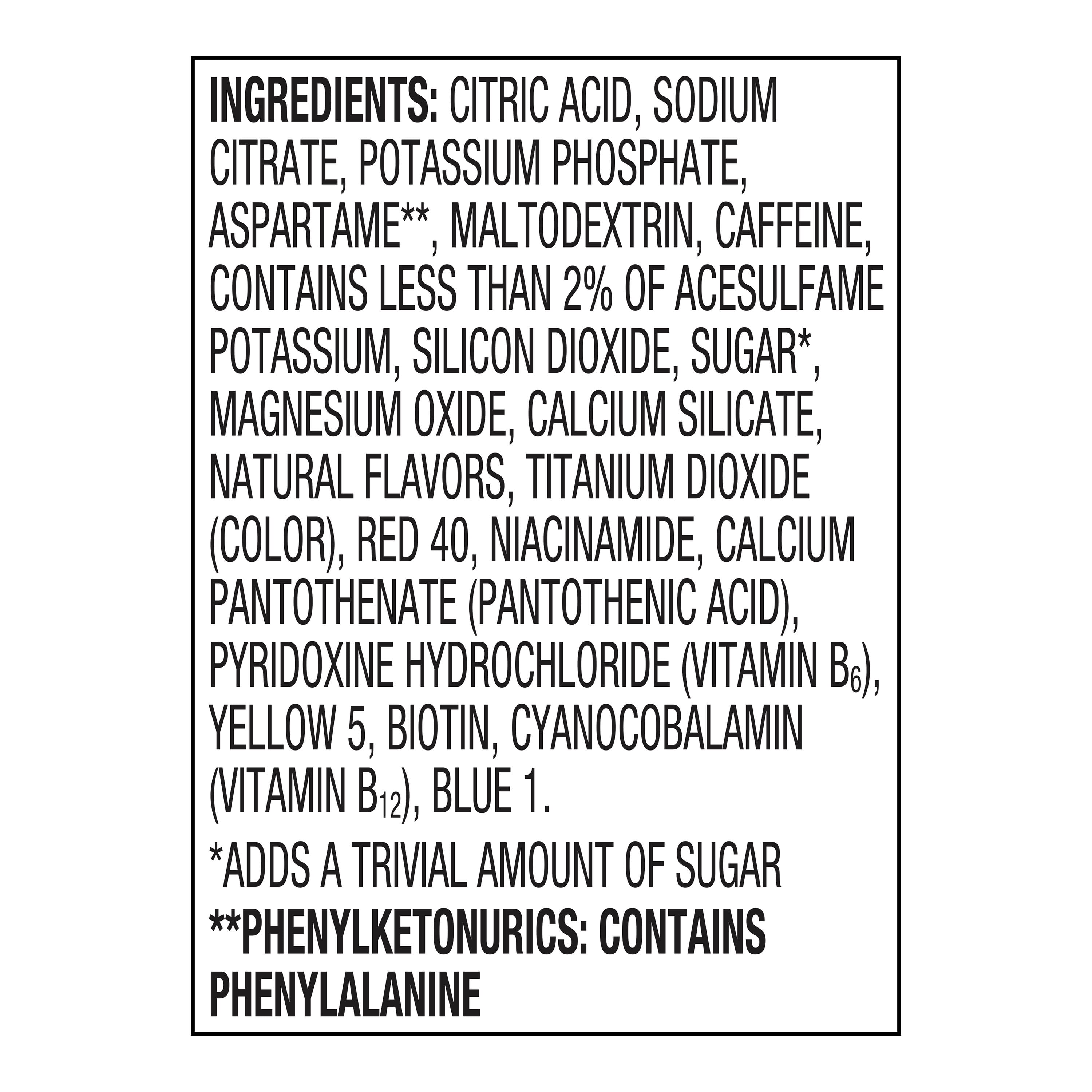 Great Value Energy Electrolyte Watermelon Limeade Liquid Drink Mix, Sugar-Free, 1.1 oz, 10 Packet