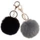 thumbnail image 3 of 2pcs Pompom Keychian Adorable esponjoso llavero Pompom Bag Pendse Pelge Llavero Cadena de llave, 3 of 4