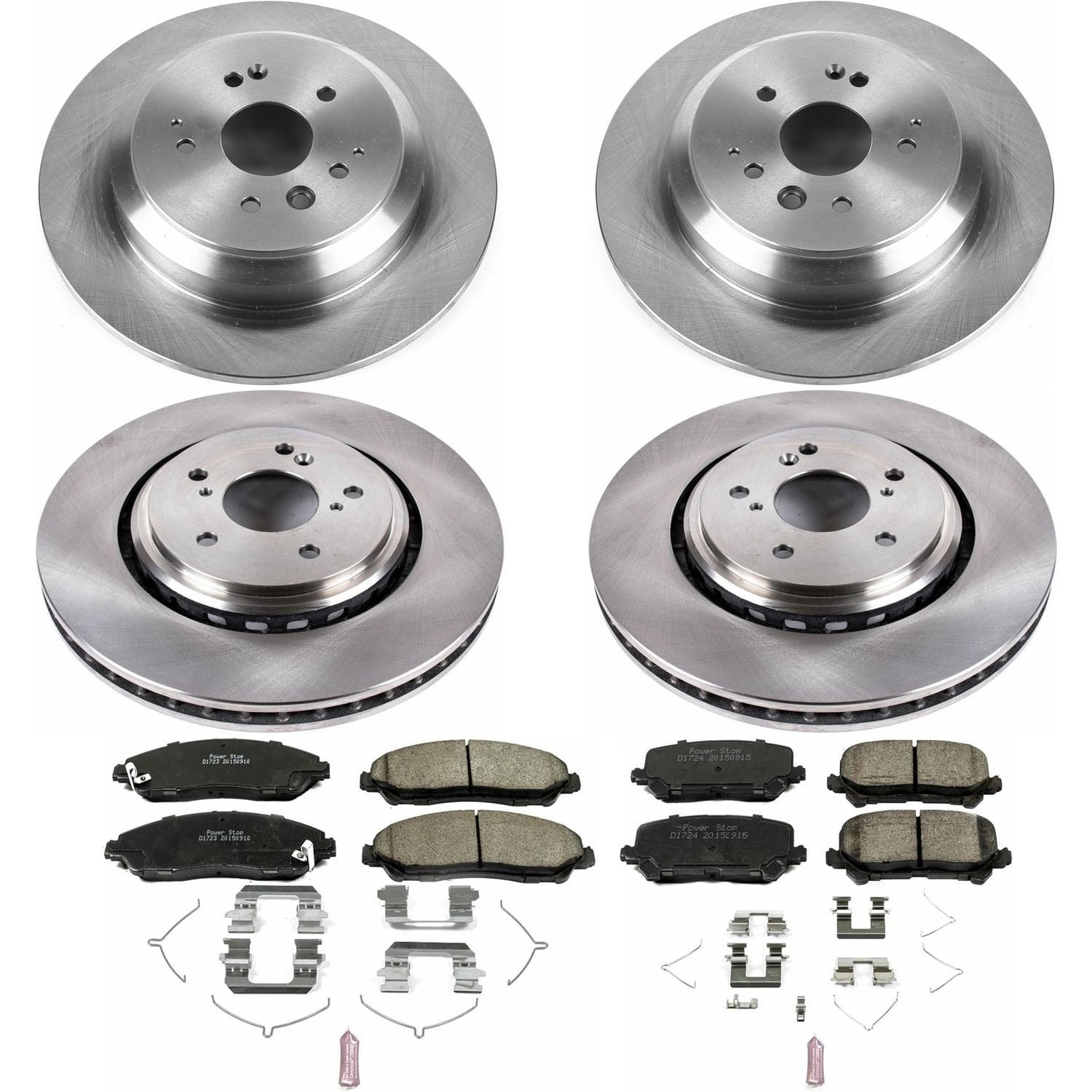 PowerStop Front and Rear Stock Replacement Brake Pad and Rotor Kit Fits: ACURA Select Models KOE6956
