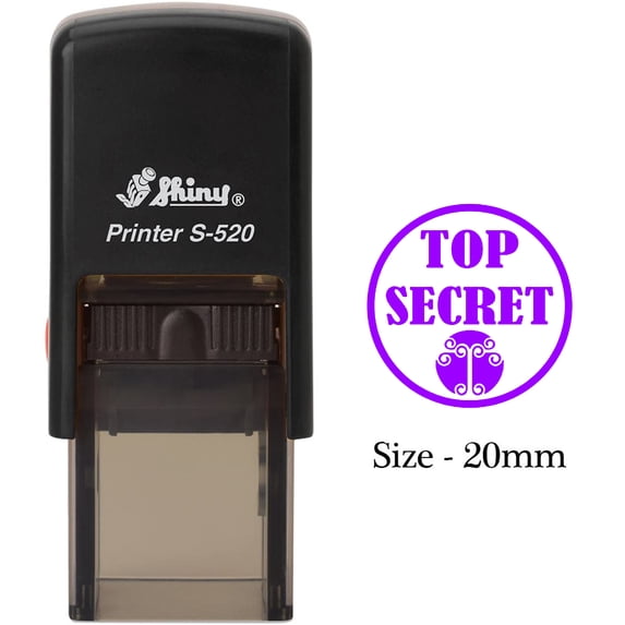 eloria Top Secret Symbol Violet Ink Self Inking Rubber Stamp Office & Commercial Use Office Stationary