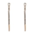 thumbnail image 2 of Time and Tru Adult Women's Gold Tone Crystal Hoop Metal Earring, 2 of 5