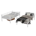 thumbnail image 4 of white convertible Twin Bunk Bed for Dormitory No Box Spring Needed for small room, 4 of 17