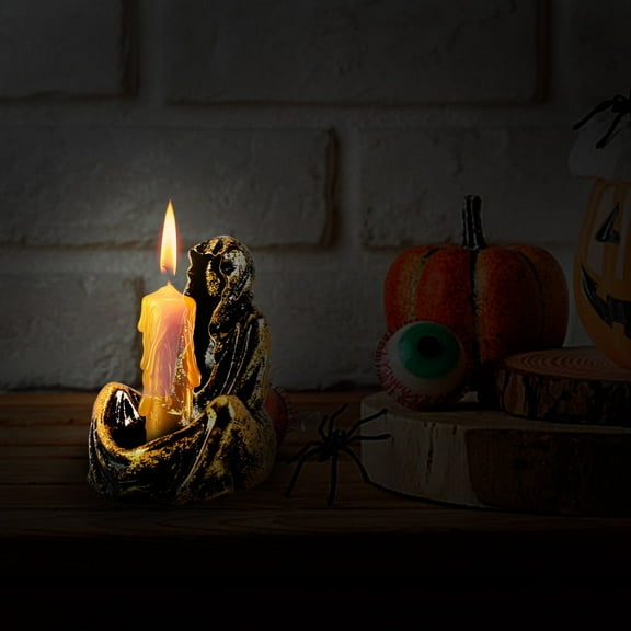 Vikakiooze Halloween Party Decorations, Halloween Pumpkin Candle candelabra Ambiance Decorative Candle candelabra Home Tea Candle candelabra