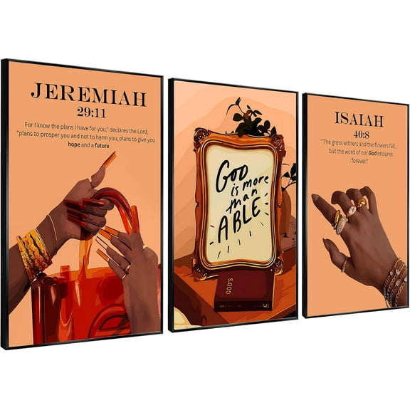 Hieng Fashion Black Women Wall Art Black Women Holding Money Picture Poster Abstract Trendy Black Girl Canvas Prints for African American Living Room Bedroom Wall Decor