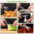 thumbnail image 3 of Tijeras Cocina, Juego de 3 Tijeras de Acero Inoxidable de Cocina, Tijera Profesionales para Cocina con Mango de Silicona y Cubierta Protectora, Tijera Multiusos para Cortar Carne, Marisco y Verduras, 3 of 4