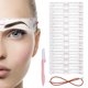 thumbnail image 1 of Kit moldeador de plantillas para cejas, 12 piezas de plantillas reutilizables para moldeadores de cejas con 1 correa y 1 maquinilla de afeitar para cejas, 1 of 5