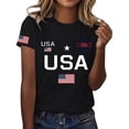thumbnail image 2 of ibiyuan Usa 250th Anniversary Shirt Womens T Shirts Graphic Crew 250 Anniversary Usa Flag Short Sleeve Independence Day Funny Shirts Tops for Women Trendy, 2 of 4