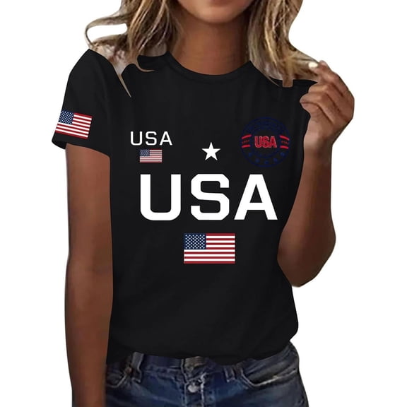 Patriotic Tops for Women – 250 Years of Freedom 1776-2026 Shirt, USA 250th Anniversary Tee, American Flag Inspired Casual Wear for Everyday Pride(Black,L)