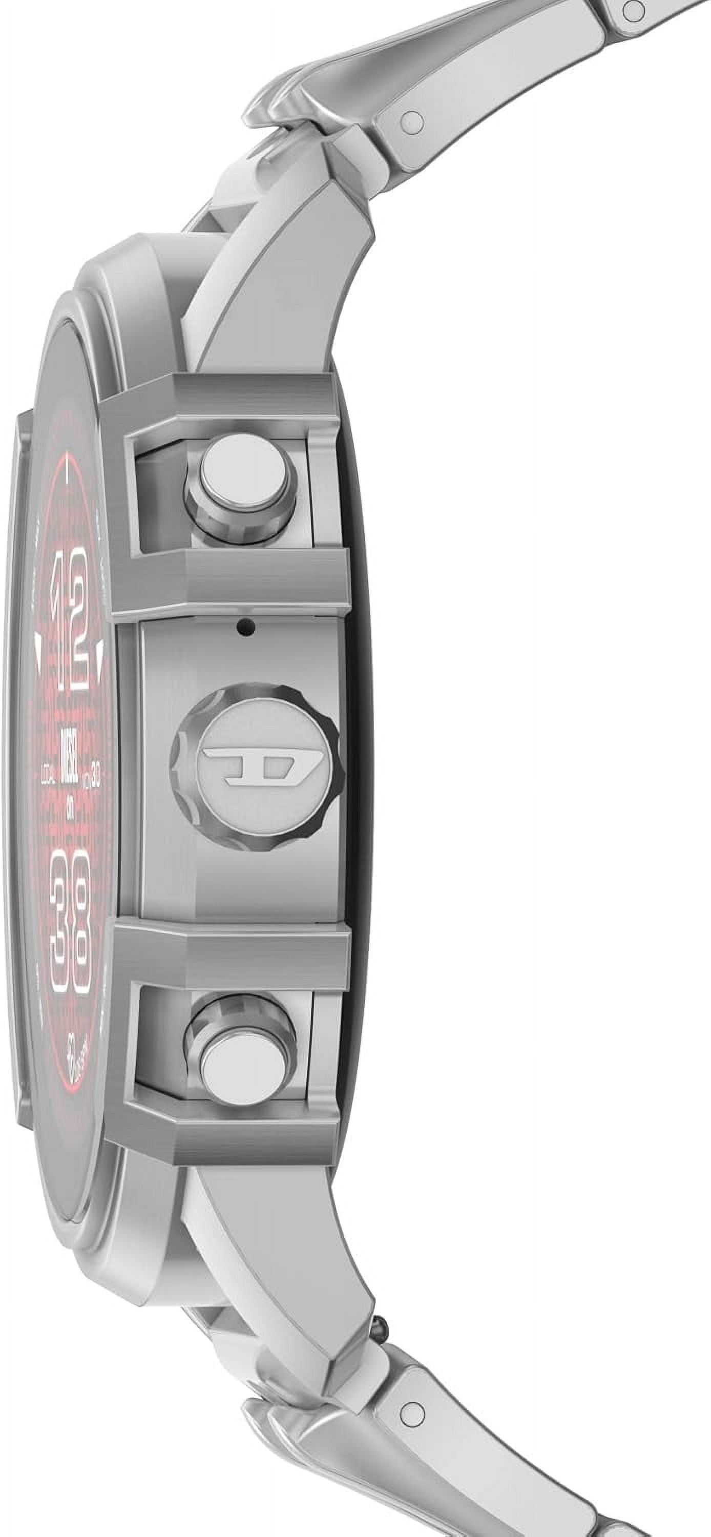 Diesel DZT2040 Griffed Gen 6 Silver Stainless Steel Bracelet Mens 