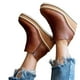 thumbnail image 5 of Zapatos de mujer Botines de tacón de cuña Cremallera lateral plana Punta redonda Color sólido Botas de plataforma desnuda Wmkox8yii sa2394, 5 of 5
