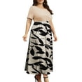 thumbnail image 4 of HKEDES Robes Grande Taille pour Femmes Manches Courtes Décontractées Longues Maxi avec Poches M-4X, 4 of 9