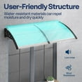 thumbnail image 6 of SPECSTAR Polycarbonate Window Door Awning Spliced Canopy Transparent with Black Bracket 40 Inch x 40 Inch, 6 of 9