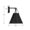 thumbnail image 6 of Crystorama Xavier 1 Light Matte Black Sconce - 10"W x 12.5"H x 10.5"D, 6 of 9