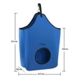 thumbnail image 4 of Bolsa de heno de alimentación lenta Bolsa de transporte de cabra Bolsa de almacenamiento de heno de tela Oxford de doble capa con anillo de metal Azul, 4 of 5