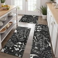 thumbnail image 2 of Black Halloween Letter Bat Pattern Kitchen Rugs Sets Of 3,Kitchen Runner Rugs Non Skid Washable,Decorative Kitchen Floor Mats for Kitchen,Sink,Laundry,17"x30"+ 17"x47" + 17"x59", 2 of 6