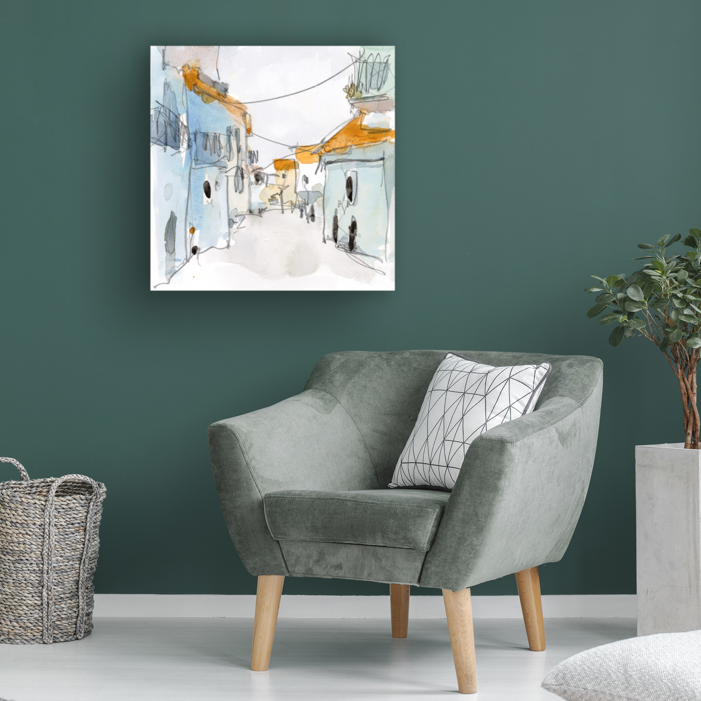 Samuel Dixon 'Along the Spanish Sidewalk II' Canvas Art