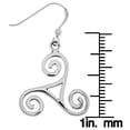 thumbnail image 3 of Jewelry Trends Sterling Silver Spiral Triskele Celtic Trinity Knot Dangle Earrings, 3 of 8