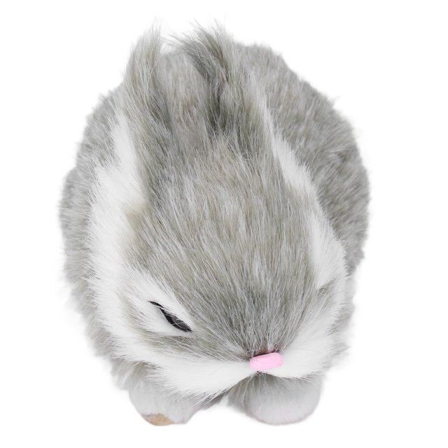 Miniature Lapins en Peluche Doux Confortables Stables Poupée en Peluche pour Décoration de Table