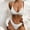 White, variant on hoksml Supportive Swimsuits for Women,Fashion Women Split Swimsuit Show Waist Solid Color Sexy Bikini