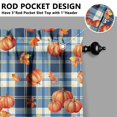 thumbnail image 5 of Fall Kitchen Curtains 24 Inch Short - 3 Panel Set, Autumn Harvest Print, Rod Pocket Window Treatment for Thanksgiving, Farmhouse, Cafe, Living Room - Machine Washable, 5 of 6