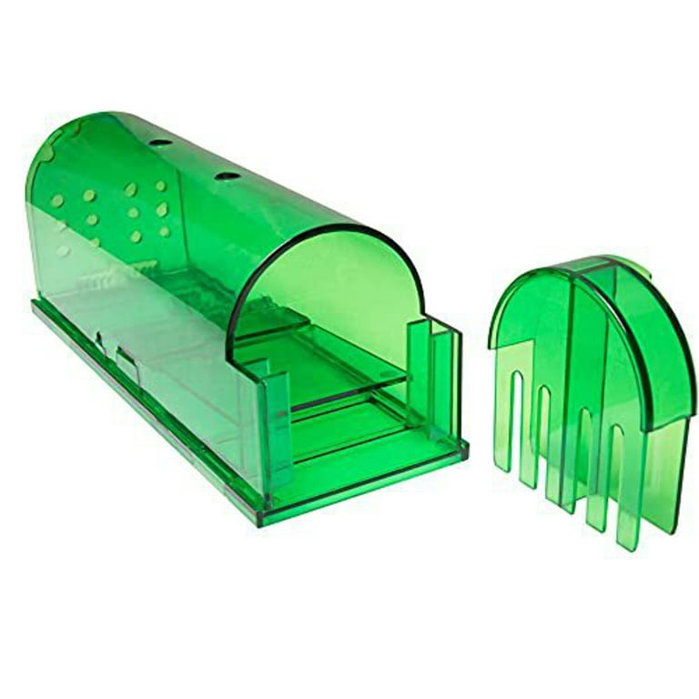 Kydely Humane Mouse Traps 2 Pcs Live Catch and Release Mousetrap New(Green), Size: 7.1 x 5.3 x 2.6