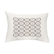 Simply Daisy, 14" x 20" Nautical Geo Square Ivory Nautical Decorative Outdoor Pillow