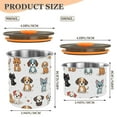 thumbnail image 3 of Puppy Dog Print Cartoon Airtight Coffee Bean Canister 30oz Food Storage Containers with Lids For Gournd, Tea, Sugar, Flour, Rice, Cereal, Candy Cookie Jar, 3 of 8