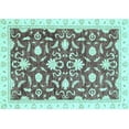 thumbnail image 1 of Ahgly Company Indoor Rectangle Oriental Light Blue Modern Area Rugs, 5' x 8', 1 of 4