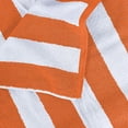 thumbnail image 3 of Utopia Towels Pack of 4 Cabana Beach Towels, Oversized 30 x 60 Inches Cotton Beach Towel Set, Smooth Ring Spun Texture for Pool and Swim Days, Modern Striped Design Bath Towels, Orange, 3 of 9