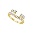 thumbnail image 1 of FB Jewels 14kt Yellow Gold Womens Round Diamond Ring Guard Wrap Solitaire Enhancer 1/2 Cttw, 1 of 1